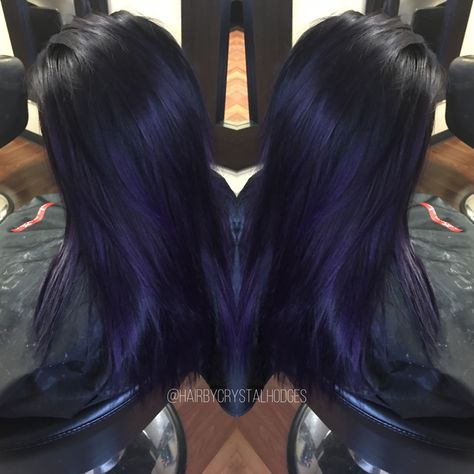 Dark purple ombré Ombre Straight Hair, Jet Black Hair, Purple Highlights, Purple Ombre, Straight Hair, Hair Colors, Keratin, Dark Hair, Dark Purple