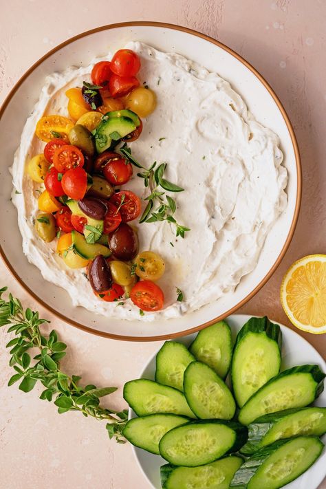 Whipped Feta Dip — The Yummy Vegan Yummy Vegan Recipes, Whipped Feta Dip, Vegan Honey, Fluffy Bread, Dairy Free Cream Cheese, Grilled Bread, Feta Dip, Greek Olives, Whipped Feta