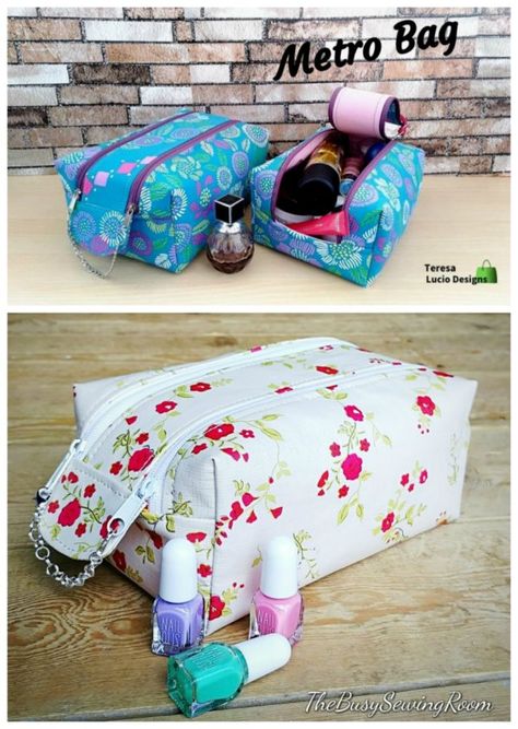 Zipper bag sewing pattern. Ideal dopp bag for the men, or cosmetics bag for the ladaies. Double zipper bag with handle. Cosmetics bag sewing pattern. Dopp bag sewing pattern for men. Zipper bag with two zippers. #BagSewingPattern #SewABag #SewAZipperBag #ZipperBagSewingPattern #BeginnerSewingPattern #DoppBagPattern #MansBagPattern #ZipperBagPattern Sewing Pattern For Men, Double Zipper Bag, Double Zipper Pouch, Dopp Bag, Purse Sewing Patterns, Bag Sewing Pattern, Beginner Sewing Patterns, Bag Pattern Free, Modern Bag