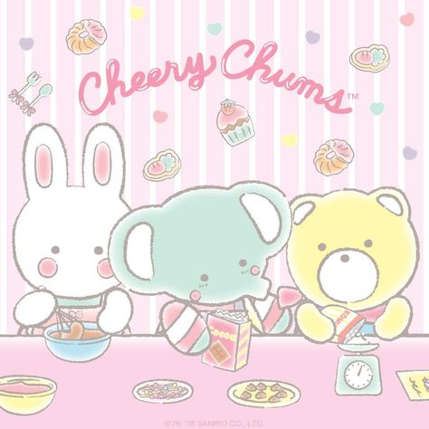 Happy Birthday to Pum of the Cheery Chums! Cheery Chums Wallpaper, Cinnamoroll Phone Theme, Art Sanrio, Little Star Twins, Star Twins, Ice Cream Cartoon, Hello Kitty Keroppi, Hello Sweet Days, Wish Me Mell