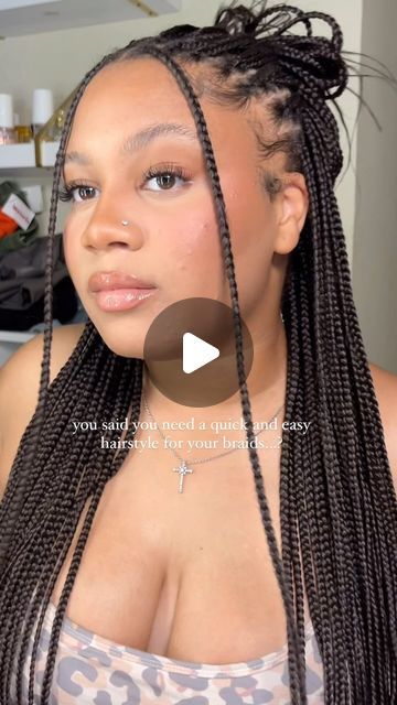 Sani💚 on Instagram: "girl we TIRED of the bustdown, style them braids please 😭  -  #braids #hairstyle #blackgirlhairstyles #braidhairstyles #knotlessbraids #explorepage✨" Old Knotless Braids Hairstyles, Styles With Knotless Braids, Flat Knotless Braids, Notlessbox Braids Styles Long, Old Braids Hairstyles, Cute Knotless Braid Hairstyles, Styles To Do With Knotless Braids, Hairstyles With Knotless Braids, Mid Back Knotless Braids