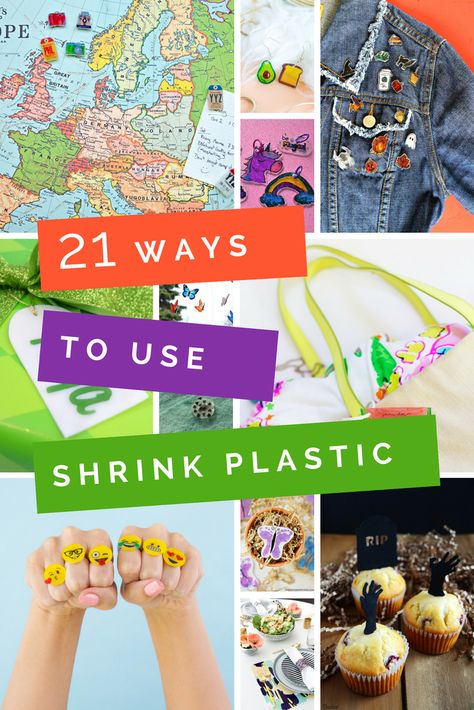 CREATIVE WAYS TO USE SHRINK PLASTIC Plastic Cup Shrinky Dink Ornaments, Shrink Film Ideas, Shrink Paper Ideas, Shrink Plastic Ideas, Diy Shrink Plastic Jewelry, Shrinky Dink Art, Diy Shrink Plastic, Shrinky Dink Crafts, Fairy Tale Crafts