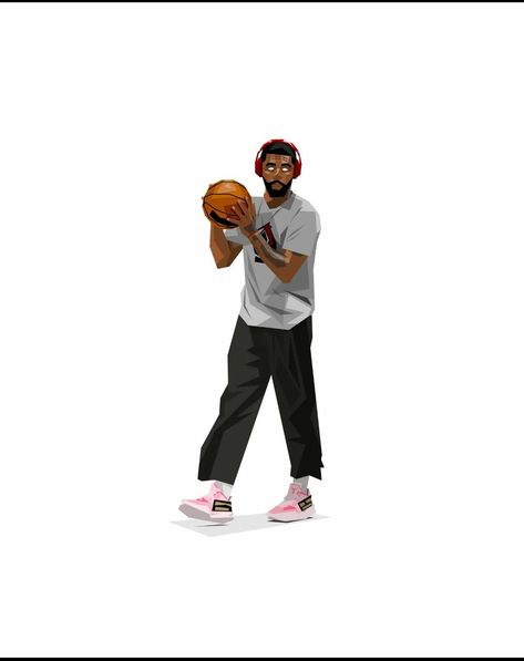 Kyrie Irving, Basketball, White, Art