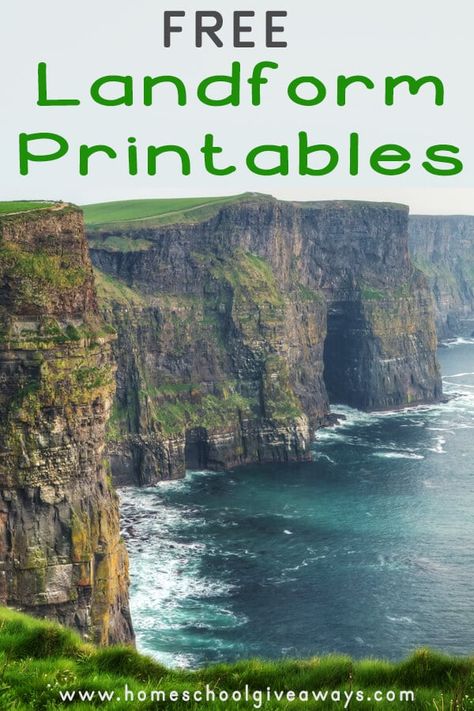 FREE Landform Printables - Homeschool Giveaways Landforms For Kids, Landforms Worksheet, Worksheets For Grade 5, Earth Day Worksheets, Geography Project, Third Grade Social Studies, Round Earth, World Earth Day, Homeschool Geography