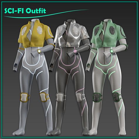 sci-fi female outfit with 3 texture, Sahar khazeni on ArtStation at https://www.artstation.com/artwork/JvyJWD Sci Fi Suit, Sci Fi Female, Scifi Outfit, Scifi Fashion, Sci Fi Outfits, Gray Coat, Casual Nails, Cyberpunk Fashion, Red Carpet Ready