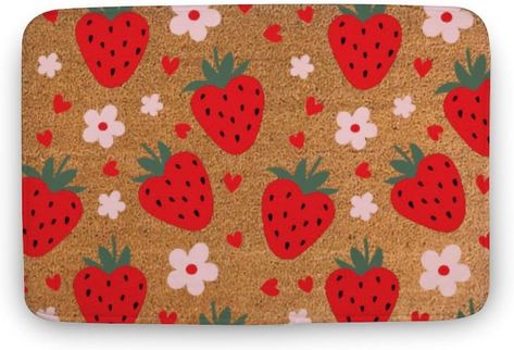 Amazon.com: Allijune Strawberry Hearts Doormat, Floral Strawberry Spring Summer Welcome Mat,Front Doormat, Indoor Doormat,Front Back Door Mat,Coral Velvet Rug 17”x30” : Patio, Lawn & Garden Back Door Mat, Velvet Rug, Front Doormat, Strawberry Hearts, Back Door, Welcome Mat, Lawn Garden, Indore, Door Mat