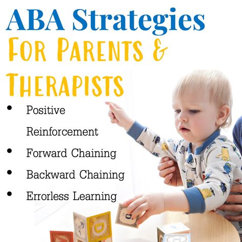 ABA Strategies for Parents and Therapists – Therahappy - Positive Reinforcement - Forward Chaining - Backward Chaining - Errorless Learning #occupationaltherapy #occupationaltherapist #abatherapy #aba Backward Chaining, Shaving Cream Activities, Aba Strategies, Good Therapist, Errorless Learning, Aba Therapy Activities, Sensory Materials, Token System, Special Needs Mom