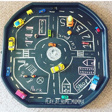 Police Tuff Tray Ideas, Transportation Tuff Tray Ideas, Local Area Eyfs, Transport Tuff Tray, Transport Tuff Tray Eyfs, Transport Messy Play, Vehicles Tuff Tray, Tuff Tray Ideas Toddlers, Nursery Planning