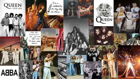 Queen, ABBA and The Beatles. Abba Desktop Wallpaper, Queen Aesthetic Band Wallpaper Pc, Abba Wallpaper Laptop, Queen Wallpaper Laptop, Queen Wallpapers, Vintage Desktop Wallpapers, Wallpapers Laptop, Beatles Wallpaper, Phone Ios