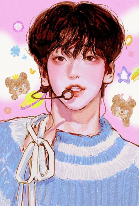 Soobin Fanart, Boy Hair, Anime Boy Hair, Oc Drawings, Choi Soobin, Kpop Drawings, Wallpapers Images, Arte Inspo, Inspiring Art