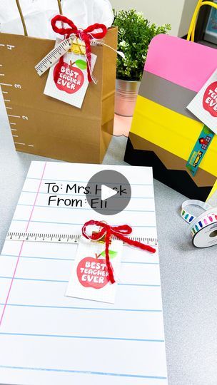 28K views · 4.7K reactions | Let’s transform this basic gift wrap for teacher appreciation week! Comment “TREAT” and I’ll send you the link to the gift tags! | Amanda Newsome-A Perfect Blend | Taylor Swift · I Can Do It With a Broken Heart Teacher Gift Bags, Volunteer Appreciation Gifts, Teacher Treats, Volunteer Appreciation, Gifts Wrapping Diy, Best Teacher Ever, Royalty Free Music, Teacher Appreciation Week, Teacher Hacks