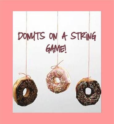 This game is super popular, cheap and I play it all the time for my birthday parties (I am 14) and it's so easy and amazing for everyone.  Thread donuts Donut Games, Indoor Party Games, Doughnut Party, Outdoor Party Games, Donut Birthday Parties, Camping Birthday Party, 13th Birthday Parties, Camping Birthday, Donut Party