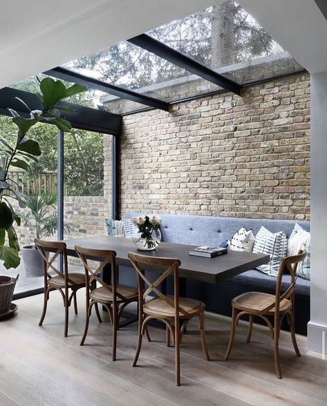 Contemporary Victorian Interiors, Dining Room London, Contemporary Victorian, Conservatory Kitchen, Kitchen Extensions, Victorian Interior Design, Maida Vale, Vintage Book Art, Transitional Dining Room