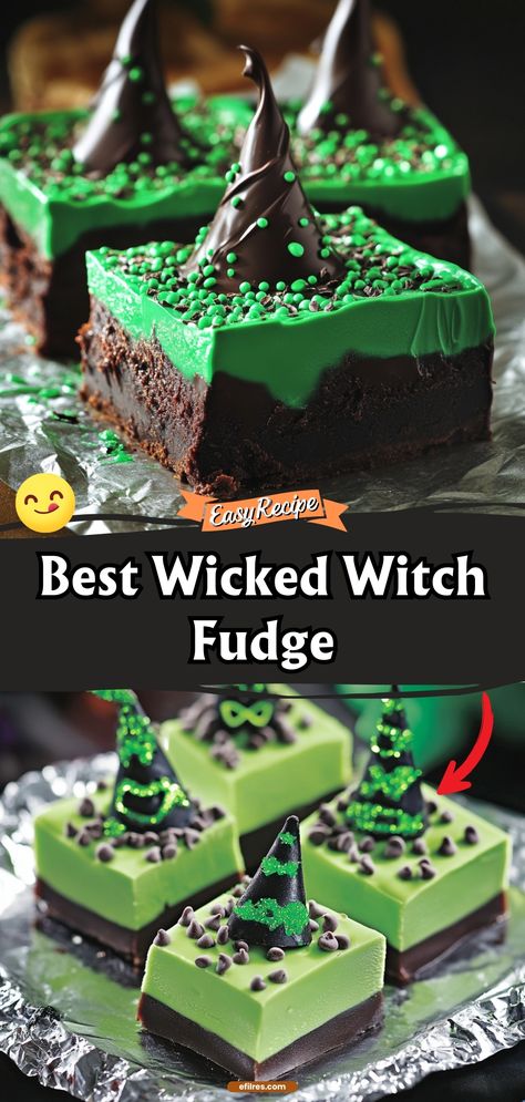 Delight in the magic of Halloween with this wicked witch fudge, a colorful and chocolatey treat that's as fun to make as it is to eat. #HalloweenFudge #WitchyTreats #ChocolateDelight Halloween Witch Dessert Ideas, Fudge Recipes Halloween, Wicked Party Ideas, Halloween Fudge Ideas, Halloween Fudge Recipes, Halloween Fudge, Fudge Made With Candy Corn, Leftover Halloween Candy Recipes Desserts, Halloween Dessert Table