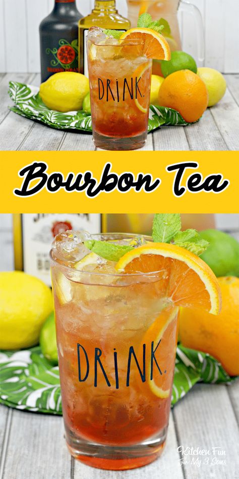 Bourbon Tea Cocktail, Bourbon Tea, Bourbon Drinks Recipes, Infused Tea, Tea Cocktail Recipes, Iced Tea Cocktails, Tea Cocktail, Bourbon Drinks, Tea Cocktails