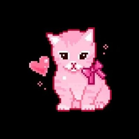 Pixel Art, Pink, Black, Art