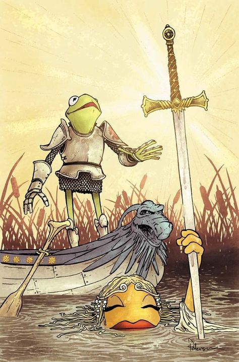 The Knight: Kermit the Frog David Petersen, Die Muppets, Fraggle Rock, Classic Fairy Tales, The Muppet Show, Kermit The Frog, King Arthur, Sesame Street, Art Day