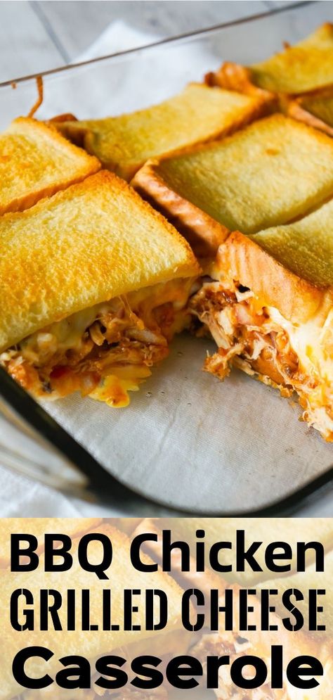 Bbq Chicken Grilled Cheese, Grilled Cheese Casserole, Chicken Grilled Cheese, Yummy Nummies, Shredded Rotisserie Chicken, Recipes Using Rotisserie Chicken, Shredded Bbq Chicken, Cheese Casserole Recipes, Chicken Grilled