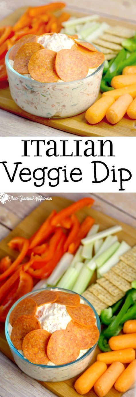 Italian Veggies, Appetizers Italian, Italian Dip, Veggie Dip Recipe, Cold Dip, Cold Dip Recipes, Recipe With Cream Cheese, Cold Dips, Easy Cold