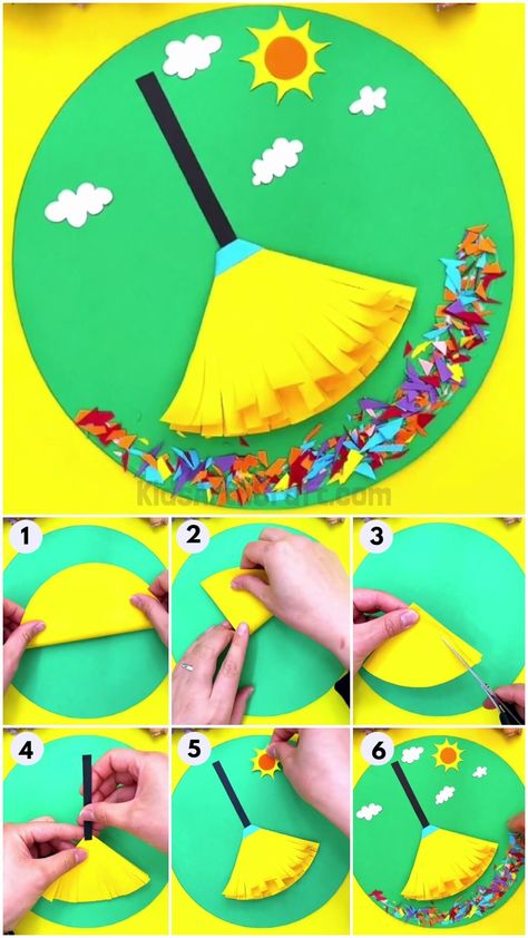 Broom Craft Preschool, Making A Broom, Cleaning Activities For Preschool, Broom Craft, Bucket Crafts, Summer Preschool Activities, Clean Crafts, Easy Art For Kids, Kindergarden Activities