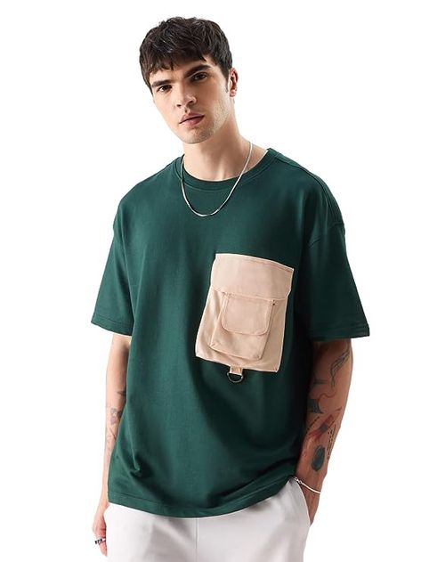 Buy The Souled Store Solids: Green Emerald (Utility) Mens Oversized Fit Solid Half Sleeve Cotton Green Oversized T-Shirts at Amazon.in Amazon Fashion Finds, Oversized T Shirts, Green Fits, Beauty Illustration, Modern Gentleman, Summer Beauty, Mens Accessories Fashion, Green Emerald, Fashion Essentials