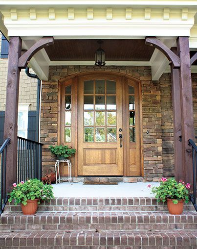 Front Wood Door, French Doors With Sidelights, Single Patio Door, Single French Door, Single Front Door, Arched Front Door, Door With Sidelights, Entry Door With Sidelights, French Front Doors