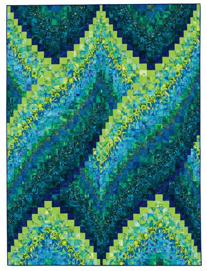 Quilt Inspiration: Twist-and-turn Bargellos: Cosmic Twist, 60 x 80", by Eileen Wright as seen at Martingale & Co Peacock Quilt, Bargello Quilt Patterns, Bargello Quilt, Bargello Patterns, Bargello Quilts, Quilt Care, Green Quilt, Quilting Crafts, Quilt Tutorials