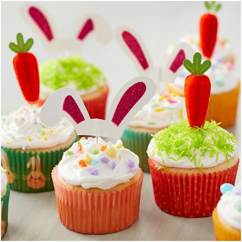 Fun Easter Treats, Bunny Cupcakes, Carrot Cupcakes, Easter Bunny Ears, Easter Items, Easter Baking, Easter Cupcakes, Candle Party, Cake Decorating Supplies