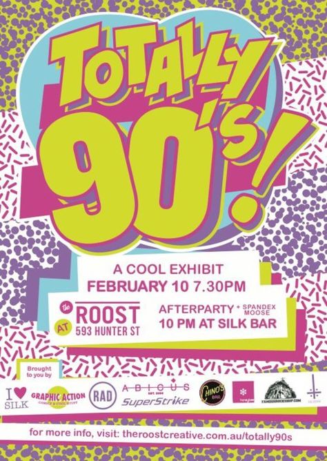 90s Font, Ben Mitchell, 90s Graphic Design, 90s Logos, 90s Pattern, 90s Design, 90s Party, 90s Style, Layout Inspiration