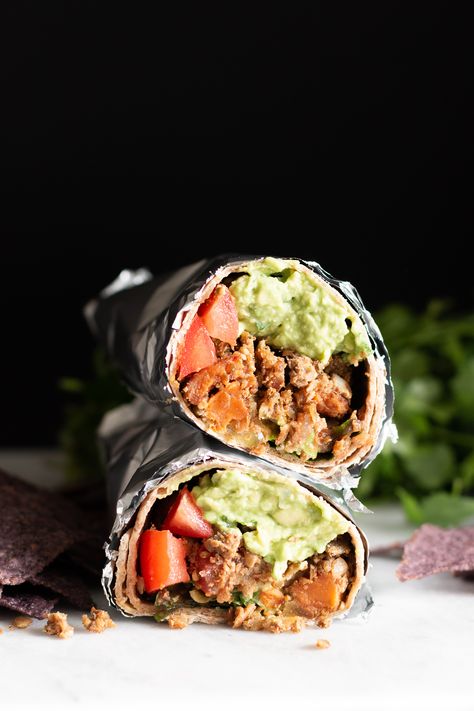 Loaded Lentil Burritos Lentil Burrito, Vegan Meal Ideas, Sauteed Peppers And Onions, Viral Recipes, Lentil Tacos, Sauteed Peppers, Quick Vegan, Quick Vegan Meals, Gluten Free Tortillas