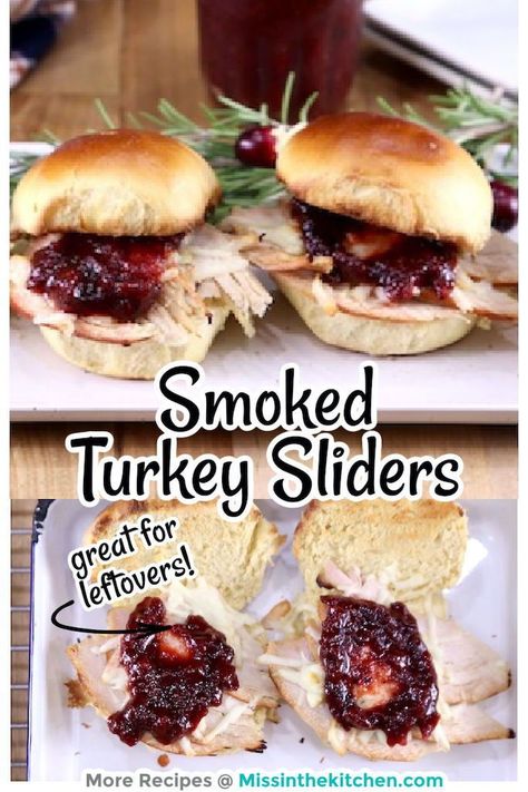 Turkey Breakfast Recipes, Turkey Dinner Sides, Smoked Turkey Sandwich, Sliders Recipes Turkey, Mac And Cheese With Bacon, Easy Slider Recipes, Leftover Turkey Casserole, Top Dinner Recipes, Smoked Turkey Legs