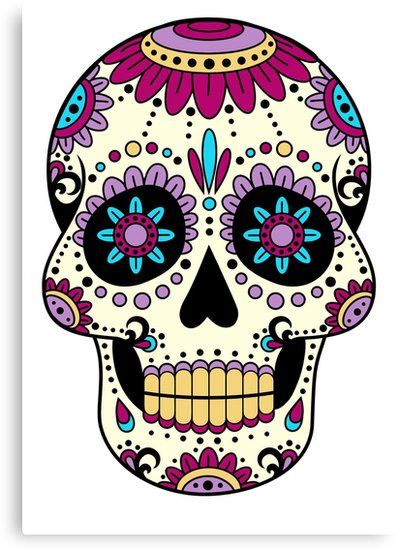 • Also buy this artwork on wall prints, apparel, stickers, and more. Sugar Skull Drawing, Sugar Skull Painting, Sugar Scull, Sugar Skull Artwork, Den Mrtvých, Skull Coloring Pages, Skull Crafts, Horror Vintage, Day Of The Dead Art