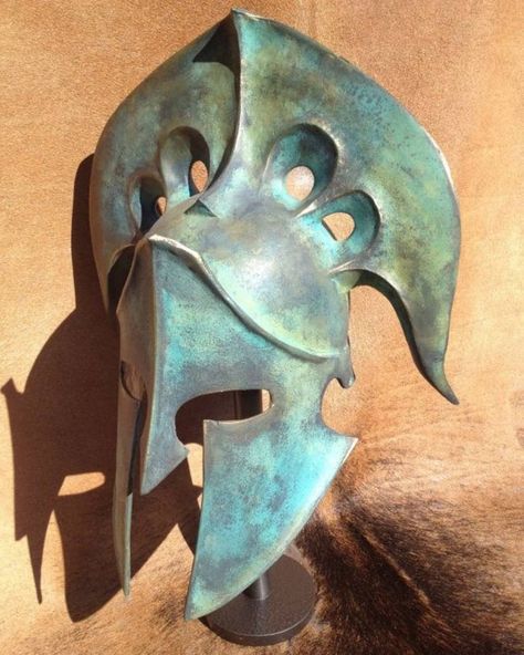 Ancient Greek Helmet, Greek Helmet, Roman Armor, Cosplay Helmet, Ancient Armor, Greek Warrior, Lantern Ideas, Spartan Helmet, Fantasy Concept