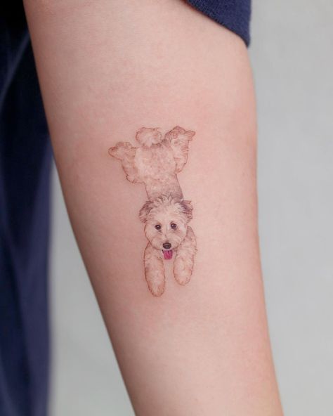 Poodle Tattoo, Toronto Tattoo, Puppy Tattoo, Small Dog Tattoos, Ink Drop, Dog Paw Tattoo, Paw Tattoo, Cute Tiny Tattoos, Zodiac Tattoo