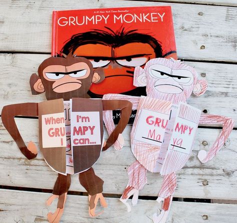 SEL book craft to accompany the children's book, "Grumpy Monkey" by Suzanna Lang & Max Lang ~ A story about permission to feel your feelings and process your emotions.
Great for ELA Literacy Reading Centers for all grade levels! 

Read aloud the story "Grumpy Monkey"  and then encourage students to create their own *When I'm Grumpy...* Monkey Craft to record their ideas of what they can do when they feel grumpy.

YouTube: MaiStoryBook Book Craft Kindergarten, Monkey Preschool Activities, Sel Activities For Kindergarten, The Way I Feel Book Activities, Sel Crafts, Grumpy Monkey, Grumpy Monkey Craft, Sel Books, Grumpy Monkey Preschool Activities