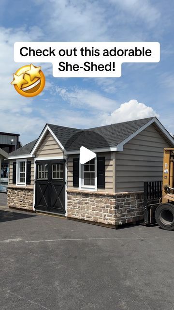 Lapp Structures LLC on Instagram: "This #sheshed looks more like a house than a shed!
#tinyhouse #gardenshed #storage #homedecor" Shed Store Ideas, Small She Shed Ideas, Small Shed House, Home Depot Shed House, Small She Shed, Farmhouse She Shed, He Shed She Shed, She Shed Interior Ideas, She Shed Ideas