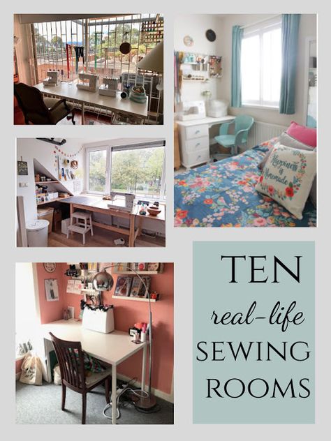 Sewing Room Small Space, Sewing Studio Ideas Inspiration, Sewing Nook Ideas Small Spaces, Sewing Space Ideas Small, Small Sewing Room Design, Small Sewing Room Ideas Layout, Tiny Sewing Room, Sewing Office Room, Small Sewing Space