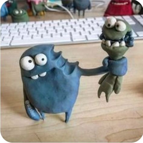 Ceramic Monsters, Clay Animation, Clay Monsters, 심플한 그림, Cute Clay, Clay Art Projects, Ceramics Ideas Pottery, Art Clay, Diy Clay Crafts