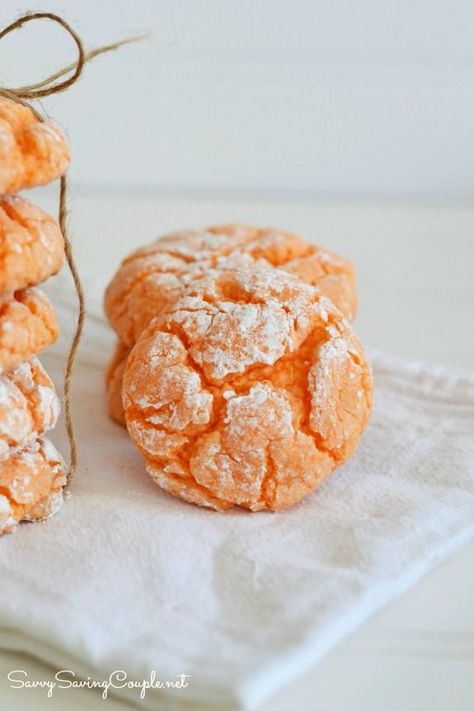 Orange Burst Crinkle Cookies-Made with Cake Mix! Lemon Cookies Easy, Crinkle Cookies Recipe, Ibs Recipes, Crinkle Cookies, Low Fodmap Recipes, Low Fodmap Diet, Lemon Cookies, Fodmap Recipes, Cookies Recipes