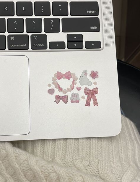 Sticker Deco, Laptop Decoration, Laptop Case Stickers, Pink Girly Things, Apple Products, Study Motivation, Case Stickers, Pink Aesthetic, Laptop Stickers