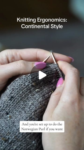 Norwegian Purl, Knitting Styles, Continental Knitting, Norwegian Pearl, Norwegian Knitting, Knitting Help, Knit Purl, Knitting Basics, Knitting Tutorials