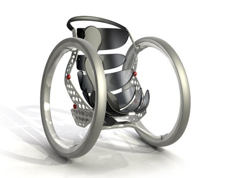 transformable wheel - wheel chair by Caspar Schmitz at Coroflot.com Wheelchair Sports, Wheelchairs Design, Adaptive Equipment, Wheelchair Accessories, Powered Wheelchair, Mobility Aids, Shape Shifting, New Inventions, Futuristic Technology