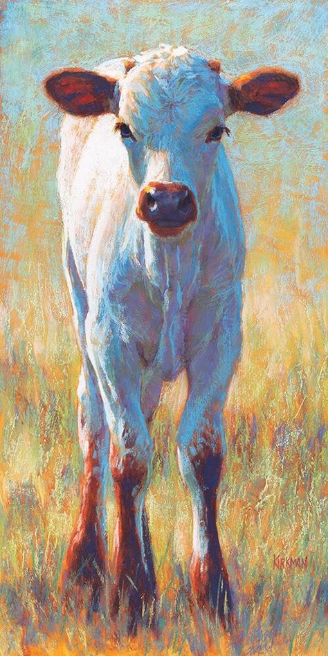 Original Fine Art By © Rita Kirkman in the DailyPaintworks.com Fine Art Gallery Ib Art, Farm Art, Cow Painting, Cow Art, Chalk Pastels, Art Fantasy, A Cow, Daily Painting, Daily Paintworks