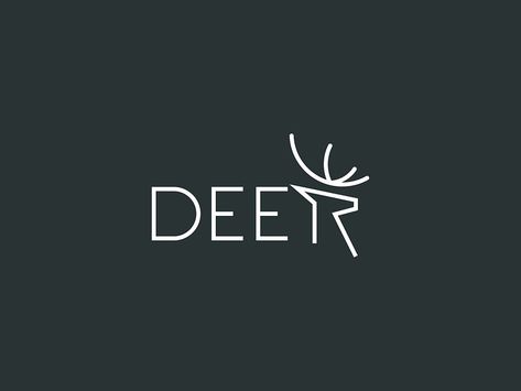 Deer Logo ! by Mizan on Dribbble Deer Logo Design, Deer Logo, Typography Logo Inspiration, Logo Design Inspiration Branding, Typography Logo, Logo Design Inspiration, Graphic Design Logo, Logo Inspiration, Word Art