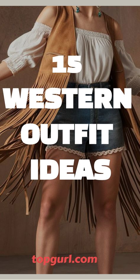 15 Western Outfit Ideas to Unleash Your Inner Cowgirl Chic. Best Western Outfits For Women, Daisy Dukes Outfit Country, Cute Outfit With Cowgirl Boots, Flat Brim Hat Outfit Western, Western Style Outfits For Women, Boho Cowgirl Outfits, Western Hairstyles With Hat, Women’s Summer Western Outfits, Cowboy Disco Outfit