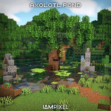 Minecraft Moss House Ideas, Minecraft Fantasy Forest, Mangrove Tree Minecraft, Swamp Minecraft Builds, Minecraft Swamp Ideas, Sniffer Sanctuary Minecraft, Minecraft River Ideas, Minecraft Sniffer Enclosure, Minecraft Forest Builds