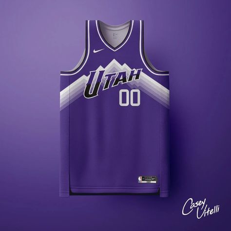 @caseyvitelli shared a photo on Instagram: “City and Classic Edition 23/24 | Utah Jazz Here is a HQ version of the Jazz's new "City Edition" and "Classic Edition" to be worn in the…” • Jun 21, 2022 at 4:19am UTC Utah Jazz Jersey, Basketball Uniforms Design, Basketball Design, Basketball Uniforms, Utah Jazz, The League, Nba Jersey, New City, Jersey Design