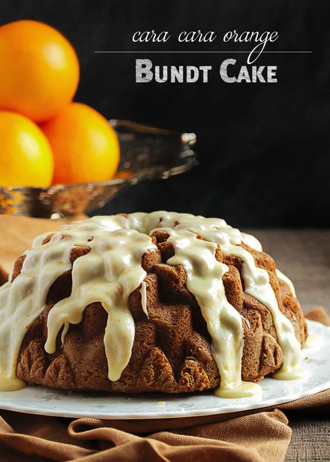 Cara Cara Orange Bundt Cake - This moist and rich bundt cake has a fine crumb and loads of orange flavor! One taste, and no matter where you are or what the season, it's summer again. | justalittlebitofbacon.com Orange Bunt Cake, Orange Cardamom Cake, Easy Pumpkin Dump Cake, Orange Bundt Cake, Orange Cardamom, Cardamom Cake, Dump Cake Pumpkin, Cake Shapes, Bundt Cakes Recipes