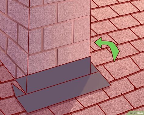 How to Flash a Chimney: 6 Steps (with Pictures) - wikiHow Chimney Repair, Bamboo Roof, Roof Flashing, White Bed Frame, Outdoor Pavilion, Roofing Diy, Slate Roof, Diy Home Repair, Roof Framing