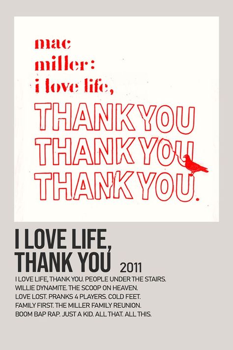 Minimalist Album Poster, Mac Miller Albums, Album Polaroid Poster, Thank You Poster, I Love Life, College Poster, Minimalist Music, Music Poster Ideas, Phone Photo Editing